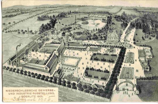 Postkarte Niederschlesische Gewerbe- und Industrie-Ausstellung, Görlitz 1905.