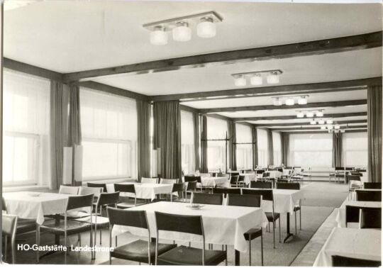 Postkarte HO-Gaststätte Landeskrone.