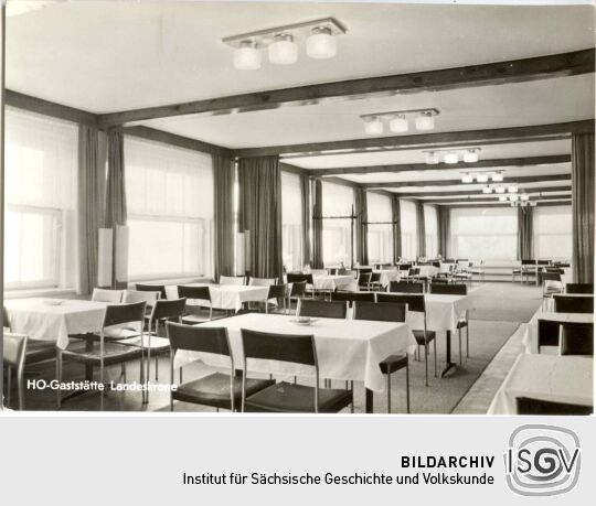 Postkarte HO-Gaststätte Landeskrone.