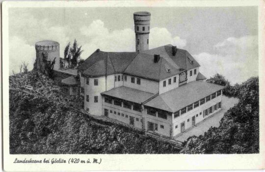 Postkarte Landeskrone bei Görlitz (420 Meter über dem Meer).