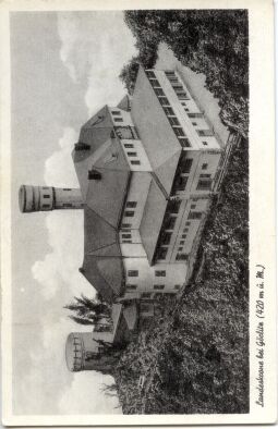 Postkarte Landeskrone bei Görlitz (420 Meter über dem Meer).