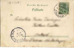 Postkarte Blick vom Schreckenberg auf Annaberg.