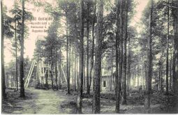 Postkarte Bad Gottleuba, Aussichtsturm und Restaurant auf dem Augustus-Berg.