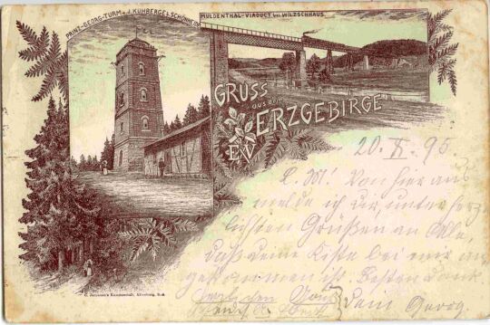 Postkarte Gruss aus dem Erzgebirge.