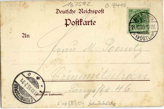 Postkarte Gruss aus dem Erzgebirge.