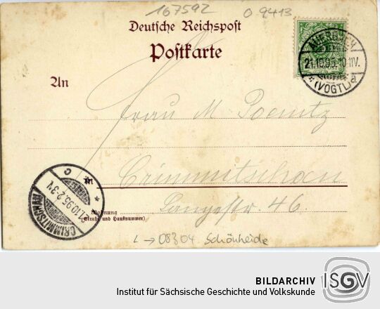 Postkarte Gruss aus dem Erzgebirge.