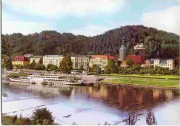 Postkarte mit einer Ansicht von Bad Schandau.