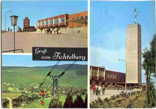 Postkarte Gruss vom Fichtelberg.