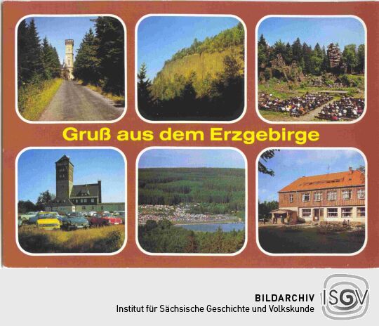 Postkarte Gruß aus dem Erzgebirge.