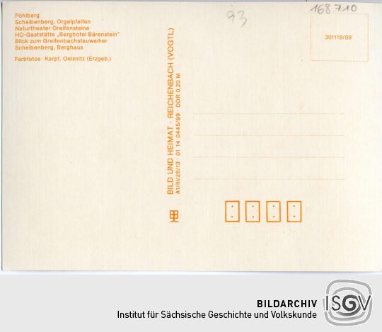 Postkarte Gruß aus dem Erzgebirge.