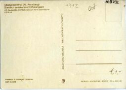 Postkarte Oberwiesenthal (Kreis Annaberg), Staatlich anerkannter Erholungsort, HO-Gaststätte Fichtelberghaus mit Aussichtsturm (1214 m).