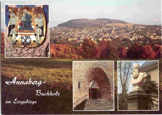 Postkarte Annaberg-Buchholz im Erzgebirge.