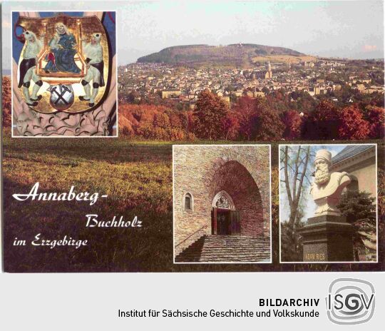 Postkarte Annaberg-Buchholz im Erzgebirge.