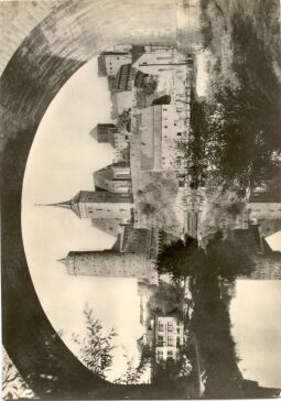 Postkarte mit der Ansicht der Alten Wasserkunst in Bautzen.