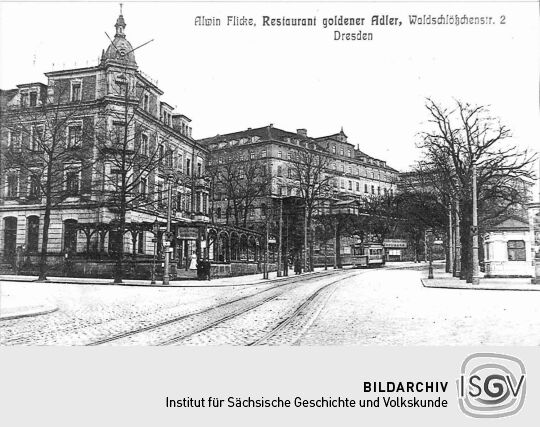 Alwin Flicke, Restaurant goldener Adler, Waldschlößchenstr. 2 Dresden