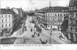 Bild: Dresden-N. - Bautznerstrasse mit Blick auf das Kgl. Schauspielhaus