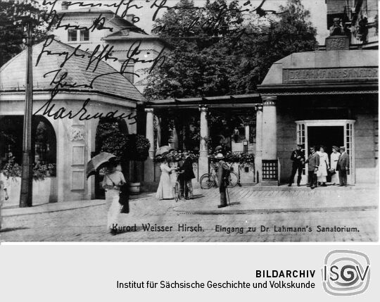 Eingang zu Dr. Lahmanns Sanatorium