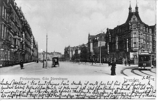 Fürstenstrasse Ecke Dürerstraße in Dresden