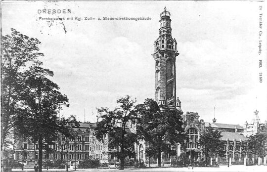 Dresden. Fernheizwerk mit Kgl. Zoll- u. Steuerdirektionsgebäude