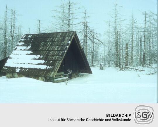 Schutzhütte am Georgenfelder Hochmoor