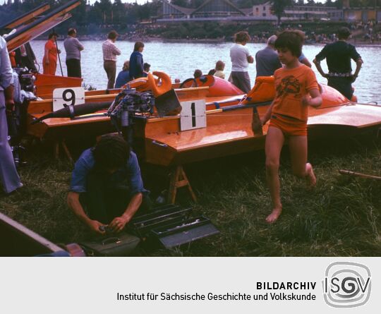 1975 Motorbootrennen (Dresden, Blaues Wunder)