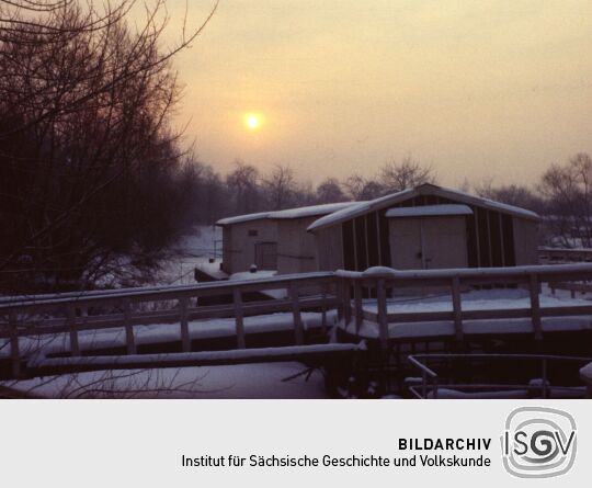 Januar, Hafen im Winter 1979 (Dresden)