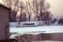 Bild: Januar, Hafen im Winter 1979 (Dresden)