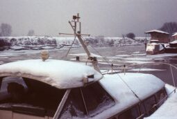 Bild: Januar, Hafen im Winter 1979 (Dresden)