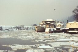Bild: Januar, Hafen im Winter 1979 (Dresden)