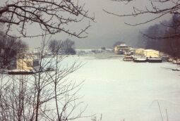 Bild: Januar, Hafen im Winter 1979 (Dresden)