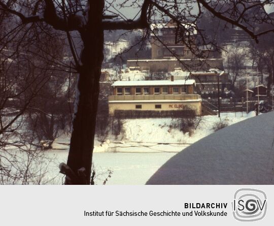 Januar, Hafen im Winter 1979 (Dresden)