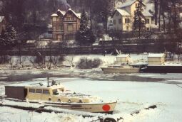 Bild: Januar, Hafen im Winter 1979 (Dresden)