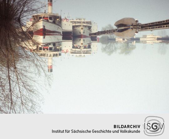 Weiße Flotte im Hafen 1980 (Dresden)