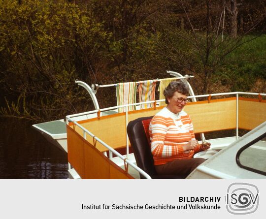 Weiße Flotte im Hafen 1980 (Dresden)