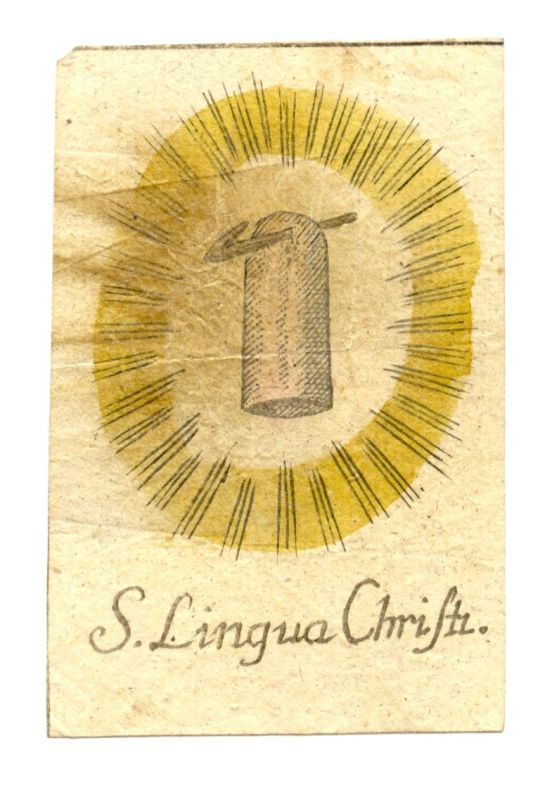 Andachtsbild mit Darstellung der Lingua Christi