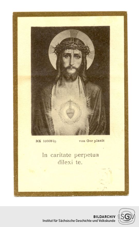 Andachtsbild mit Darstellung Jesu Christi