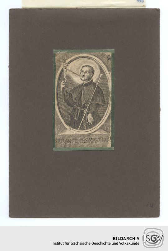 Andachtsbild mit einer Darstellung des heiligen Franziskus von Assisi