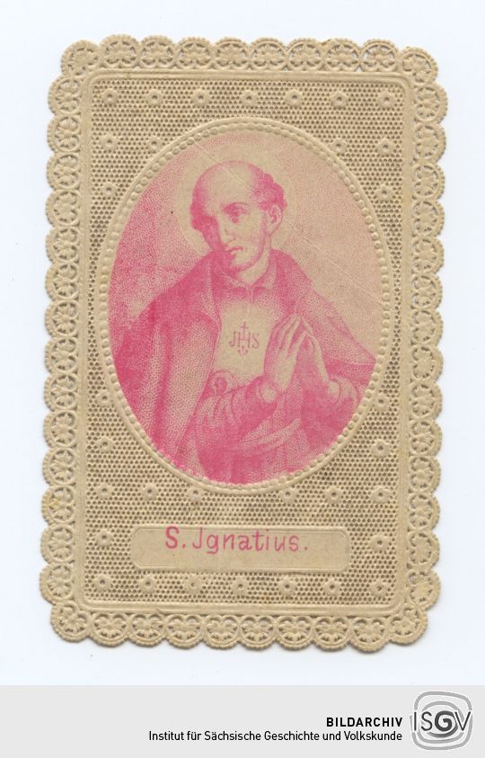 Andachtsbild mit Darstellung des heiligen Ignatius von Loyola