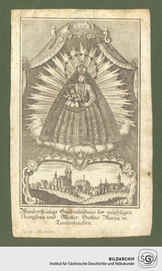 Andachtsbild mit Darstellung der Mutter Gottes Maria in Tuntenhausen
