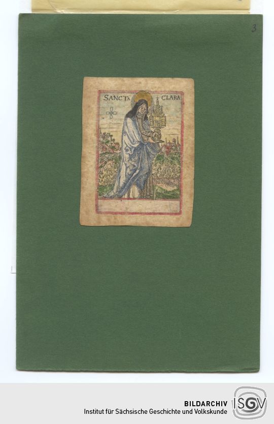 Andachtsbild mit Darstellung der heiligen Klara