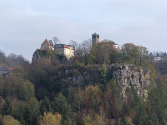 Ansicht der Stadt Hohnstein vom Hockstein aus