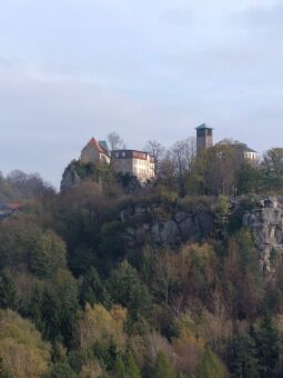 Ansicht der Stadt Hohnstein vom Hockstein aus