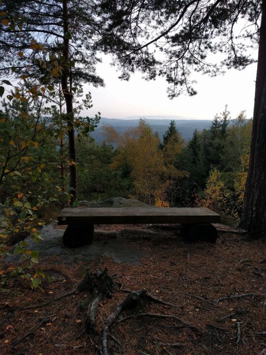 Der Aussichtspunkt Schneebergblick auf dem Lampertstein