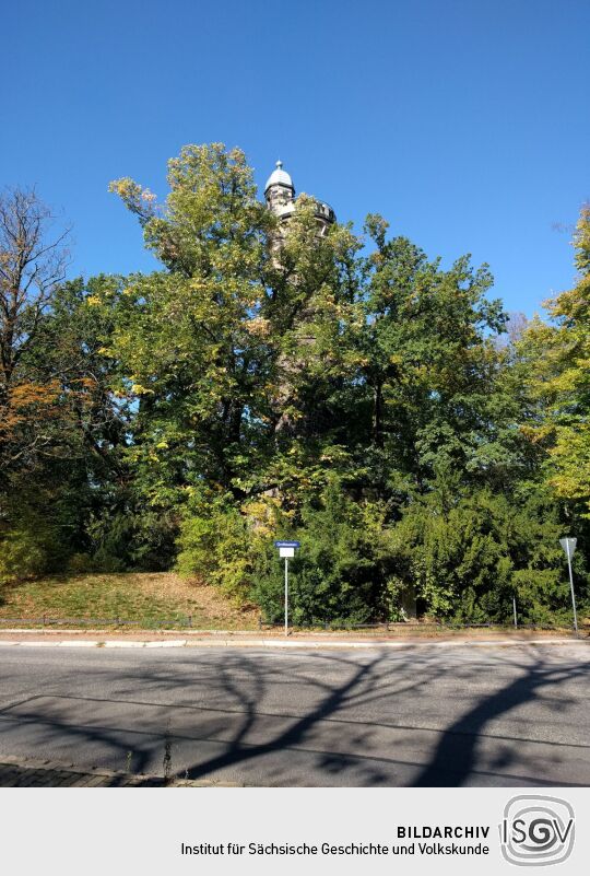 Der Johann-Gottlieb-Fichte-Turm im Westendpark von Dresden-Plauen