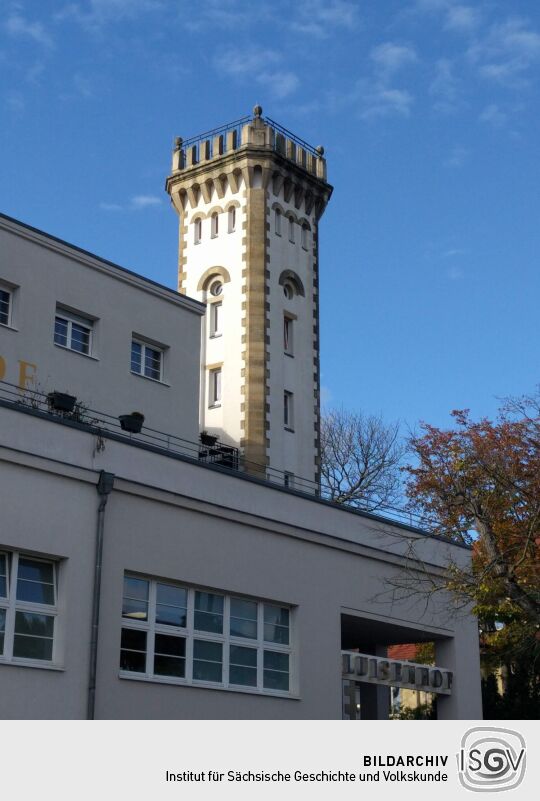 Der Aussichtsturm am Luisenhof in Dresden-Weißer Hirsch