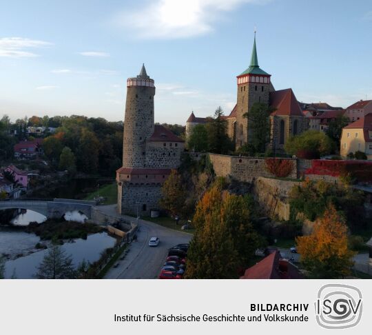 Die Alte Wasserkunst an der Spree in Bautzen