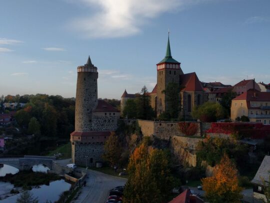 Die Alte Wasserkunst an der Spree in Bautzen