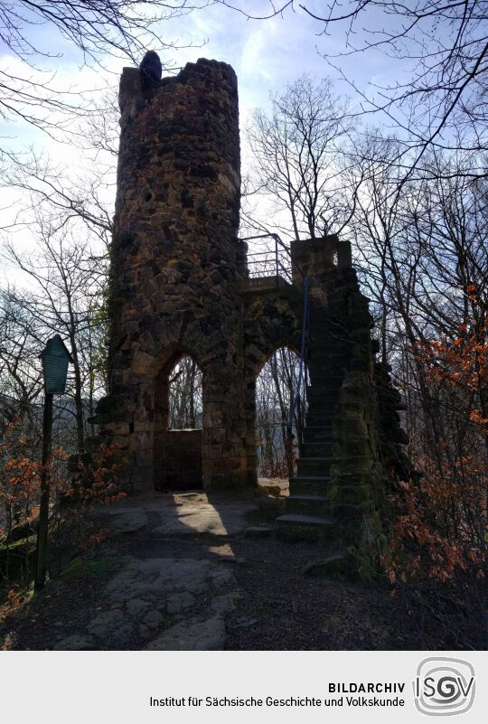 Ruine mit Aussichtsturm auf dem Schlossberg in Bad Schandau