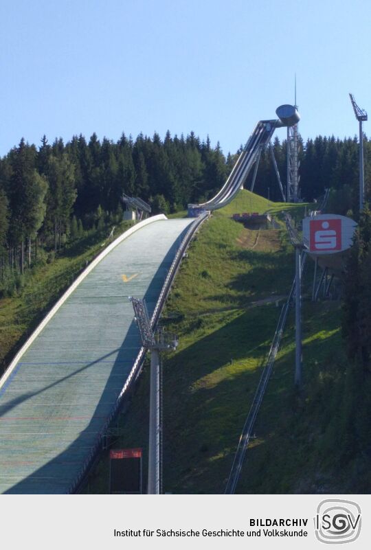 Aussichtskapsel an der Schanze in der Vogtland Arena, Klingenthal