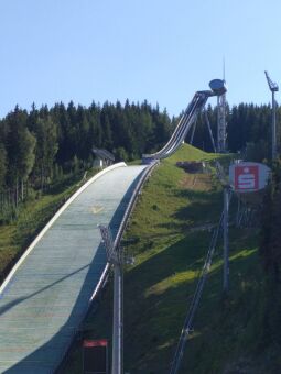 Aussichtskapsel an der Schanze in der Vogtland Arena, Klingenthal